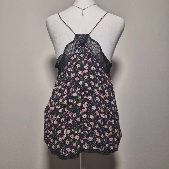 Zadig & Voltaire NWT Christy Anemone Floral Print Racerback Coquette Lace Tank L - Picture 3 of 12